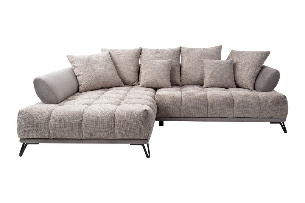Kutna Garnitura Largo N - crna/taupe, Moderno, tekstil/metal (184/262cm) - Modern Living