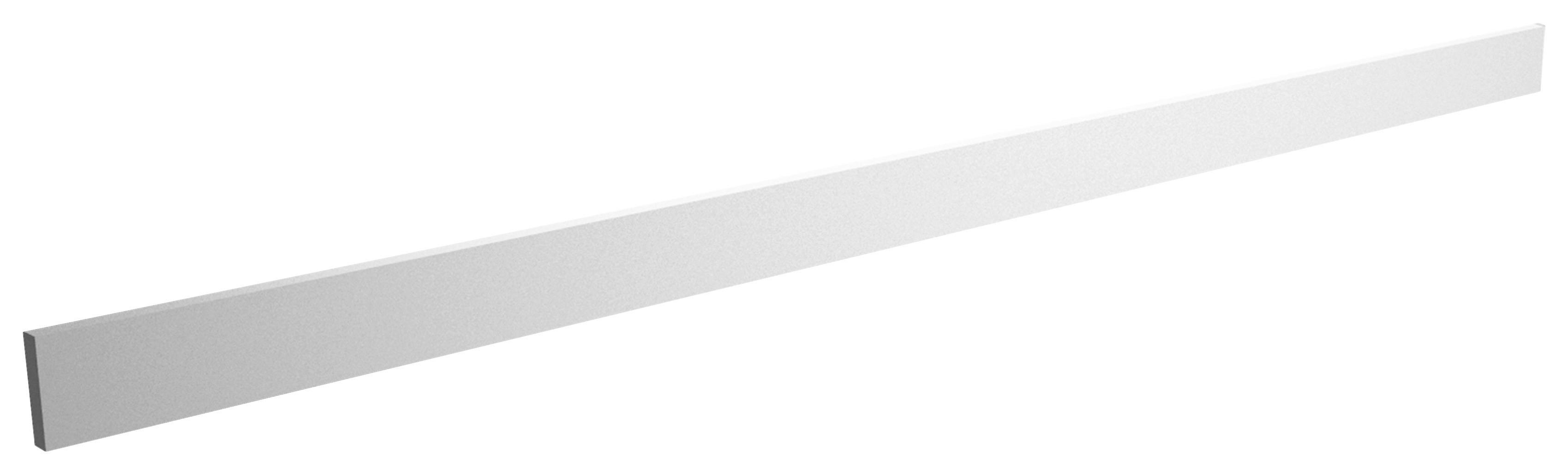 Lábazati Szegély Michelle - fehér, Modern, faalapú anyag (240/10/1,6cm)