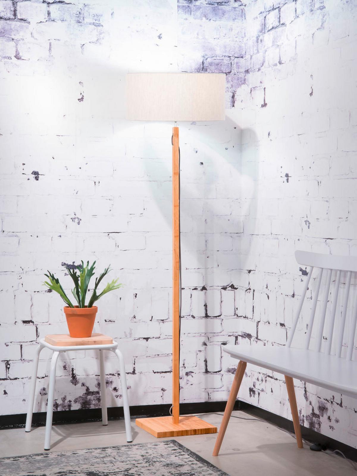 Stoječa Svetilka Fuji, Naravna Barva, Bambus - naravne barve, Trend (47/167cm) - Good & Mojo