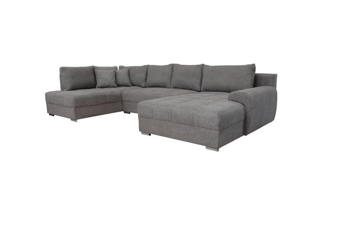 Kutna Garnitura Senso - siva/boje kroma, Moderno, tekstil/drvo (197/346/183cm) - Modern Living