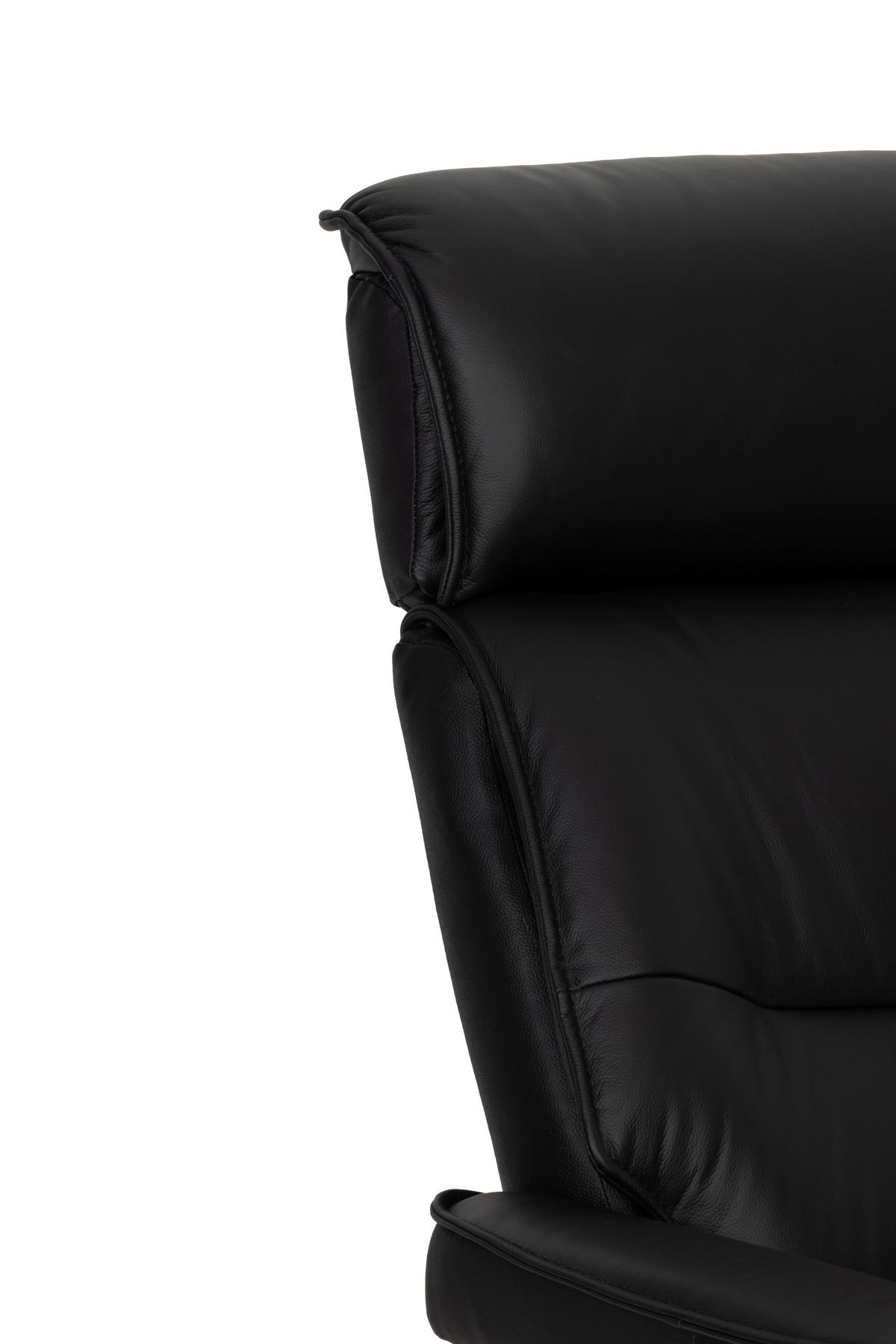 Počivalnik Calm, Črna - črna/barva oreha, Basics, kovina/tekstil (76/106/90cm) - Livetastic