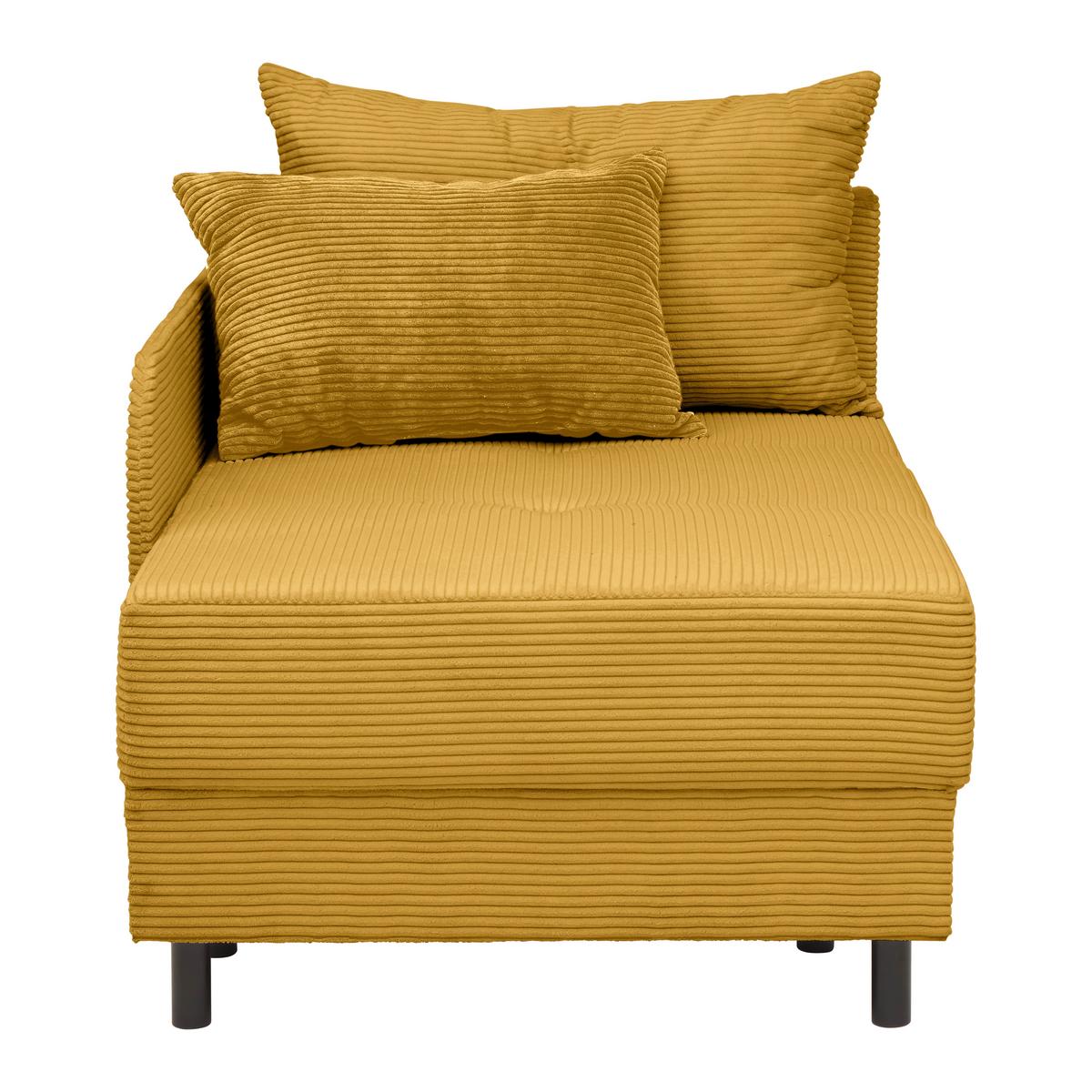Liege Nova Senfgelb - Senfgelb/Schwarz, MODERN, Holz/Textil (145/62/85cm) - Mömax
