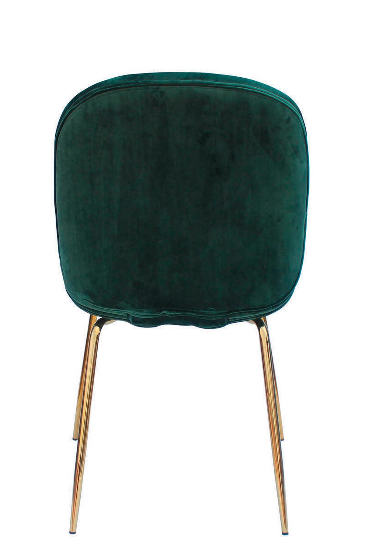 Szék Szett Vni1p - sárgarézszínű/zöld, Modern, műanyag/fém (47/90/59cm) - Kayoom