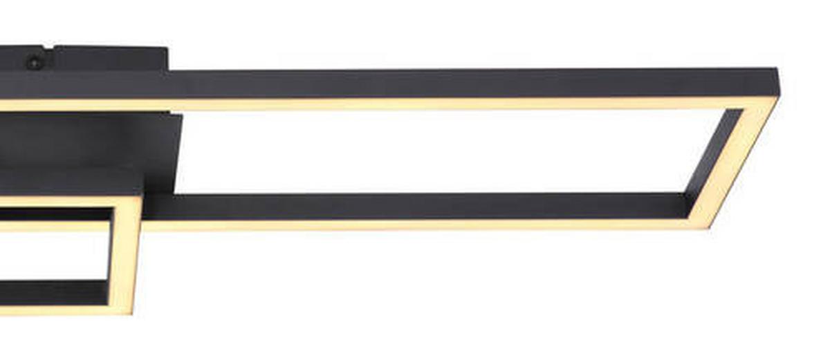 LED-Deckenleuchte Tatjana max. 24 Watt - Opal/Schwarz, MODERN, Kunststoff/Metall (71/23/7,5cm)
