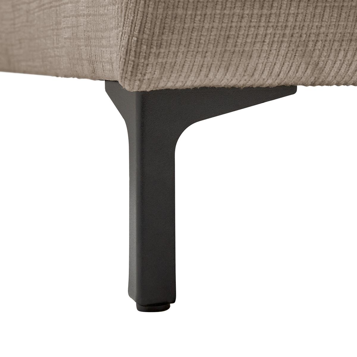 Ecksofa Integra Greige - Greige/Schwarz, Textil/Metall (294/81-93/170cm) - Mömax