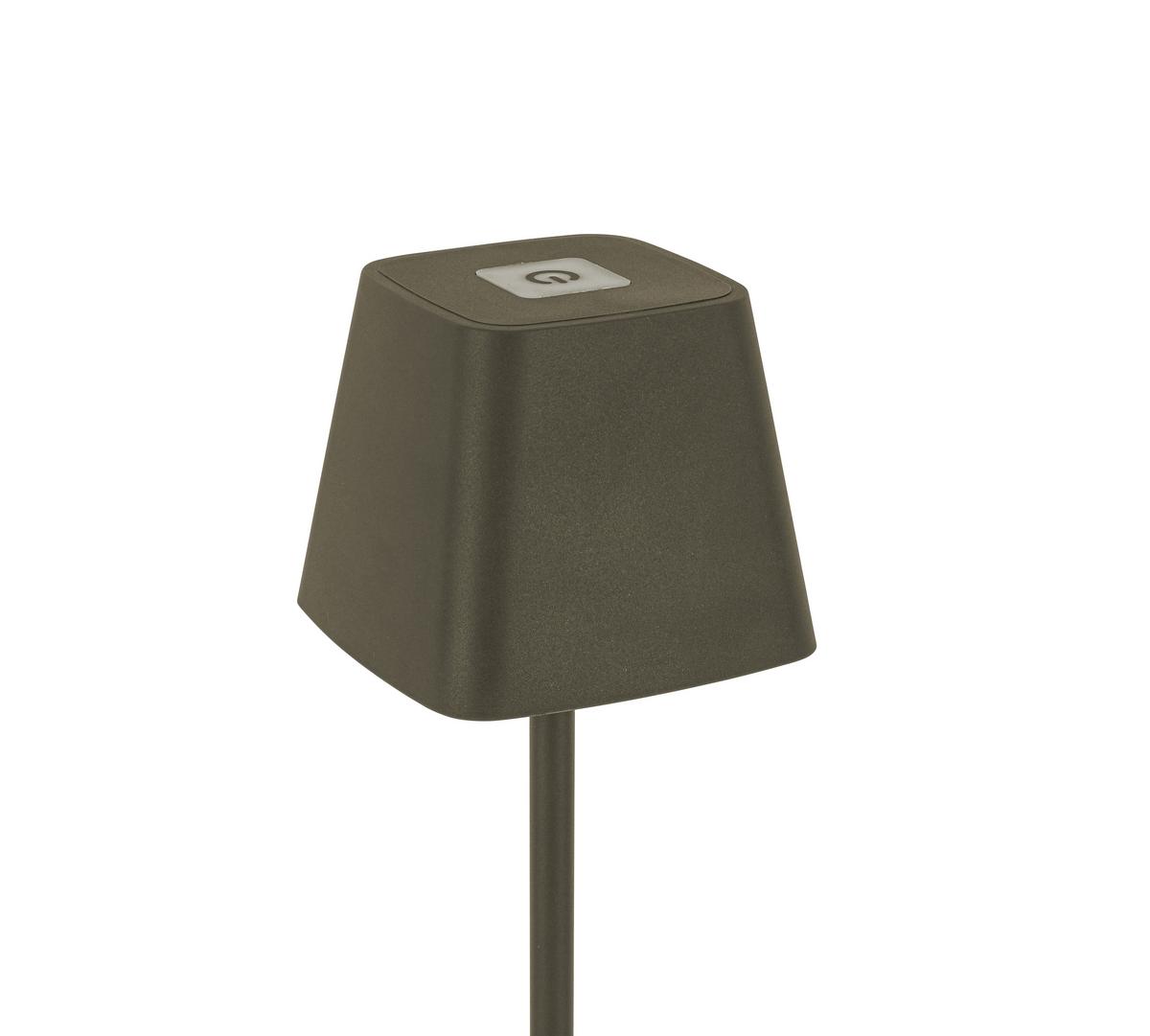 LAMPA STOŁOWA Z AKUMULATOREM LINO *SBN* - szary, Design, tworzywo sztuczne/metal (10/38cm) - Novel