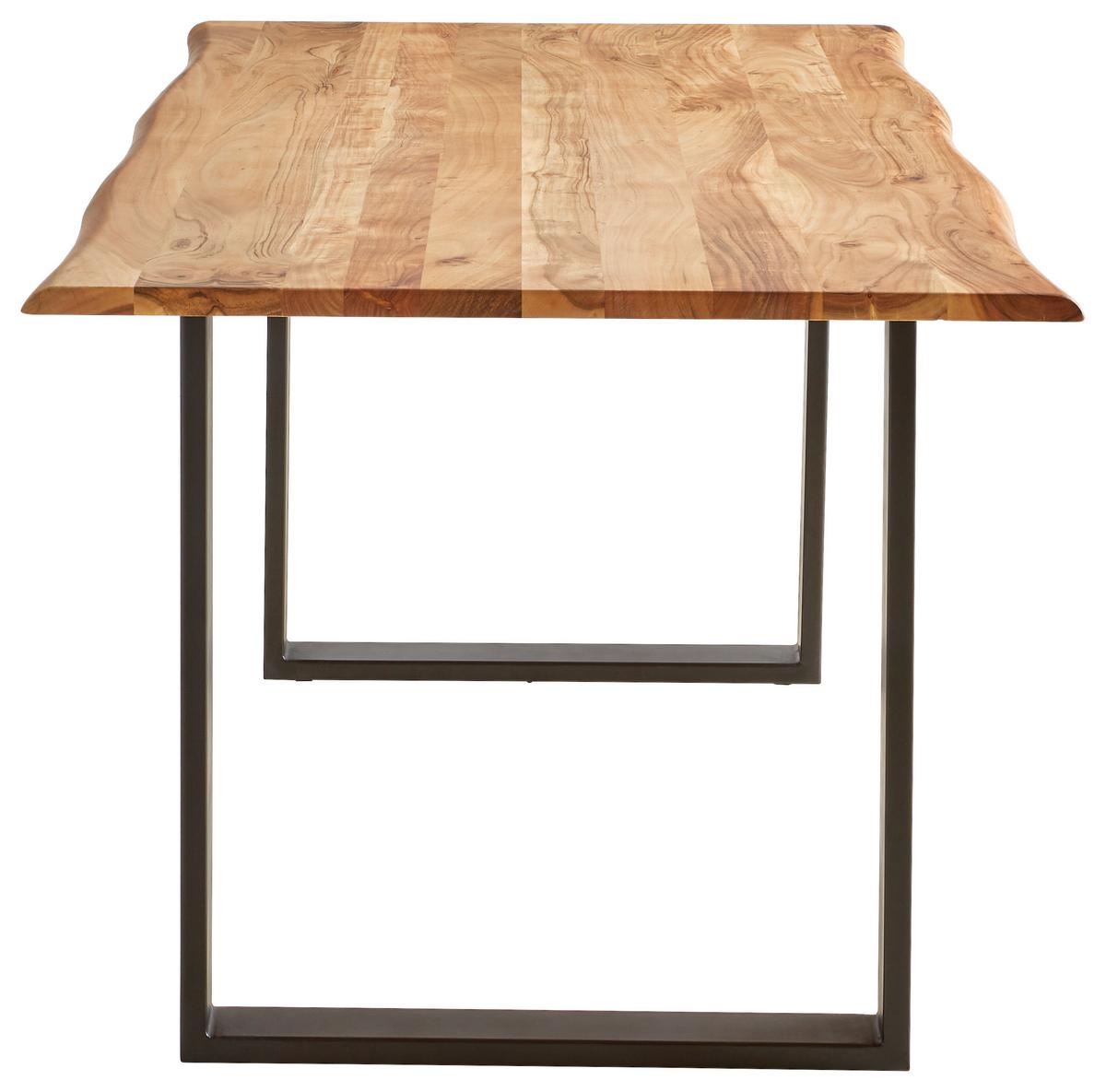 STÓŁ DO JADALNI RUNNER 2 - kolor akacjowy/czarny, Basics, metal/drewno (120/80/76cm) - MID.YOU