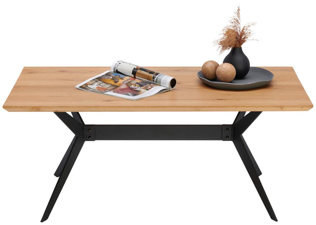 STOLIK KAWOWY GELI -HOM IN EXKLUSIV- - kolor dębowy/czarny, Design, metal/drewno (110/65/45cm) - Hom`in