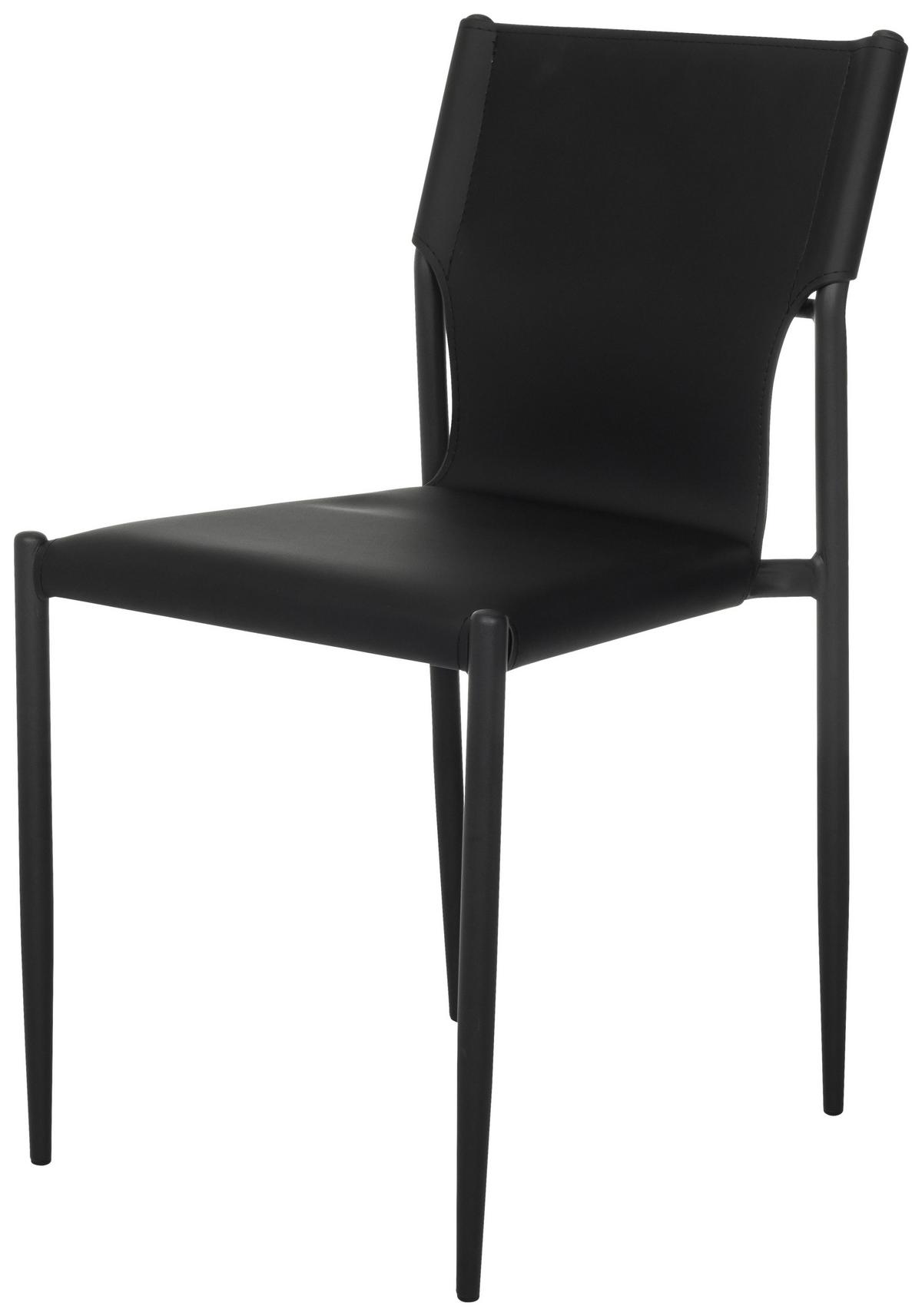Konferenčni Stol Ellon V, Črna - črna, Moderno, kovina/usnje (44/82/52cm) - MID.YOU