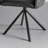 CHAISE ACCOUDOIRS VINCENT - noir, MODERN, cuir/métal (58/87/63cm) - Premium Living