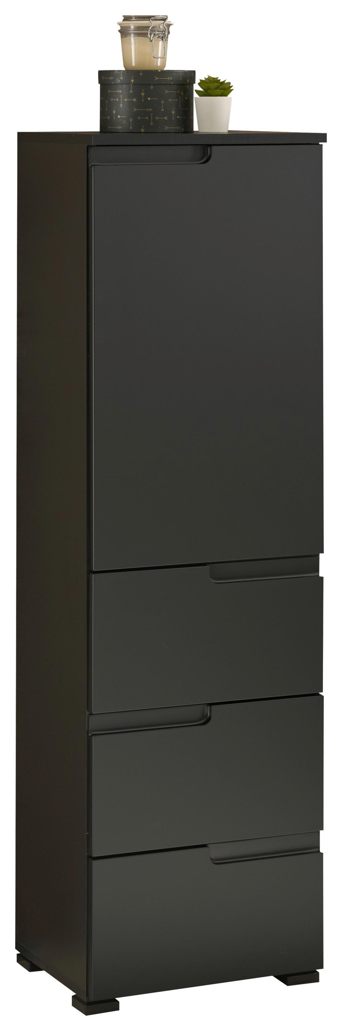 SZAFKA ŚREDNIA SPICE - czarny, Modern, materiał drewnopochodny/tworzywo sztuczne (40/134/32cm) - MID.YOU