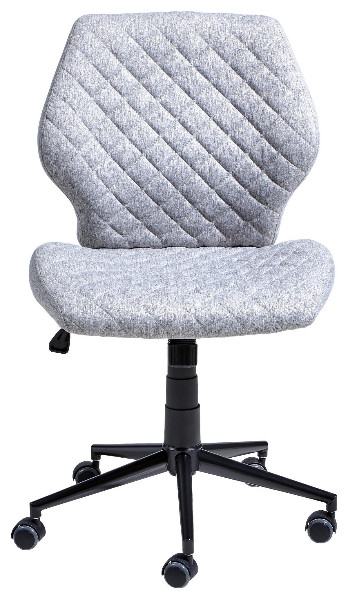 KRZESŁO OBROTOWE MIA - jasnoszary/czarny, Modern, tworzywo sztuczne/metal (51/90-98/51cm) - Carryhome