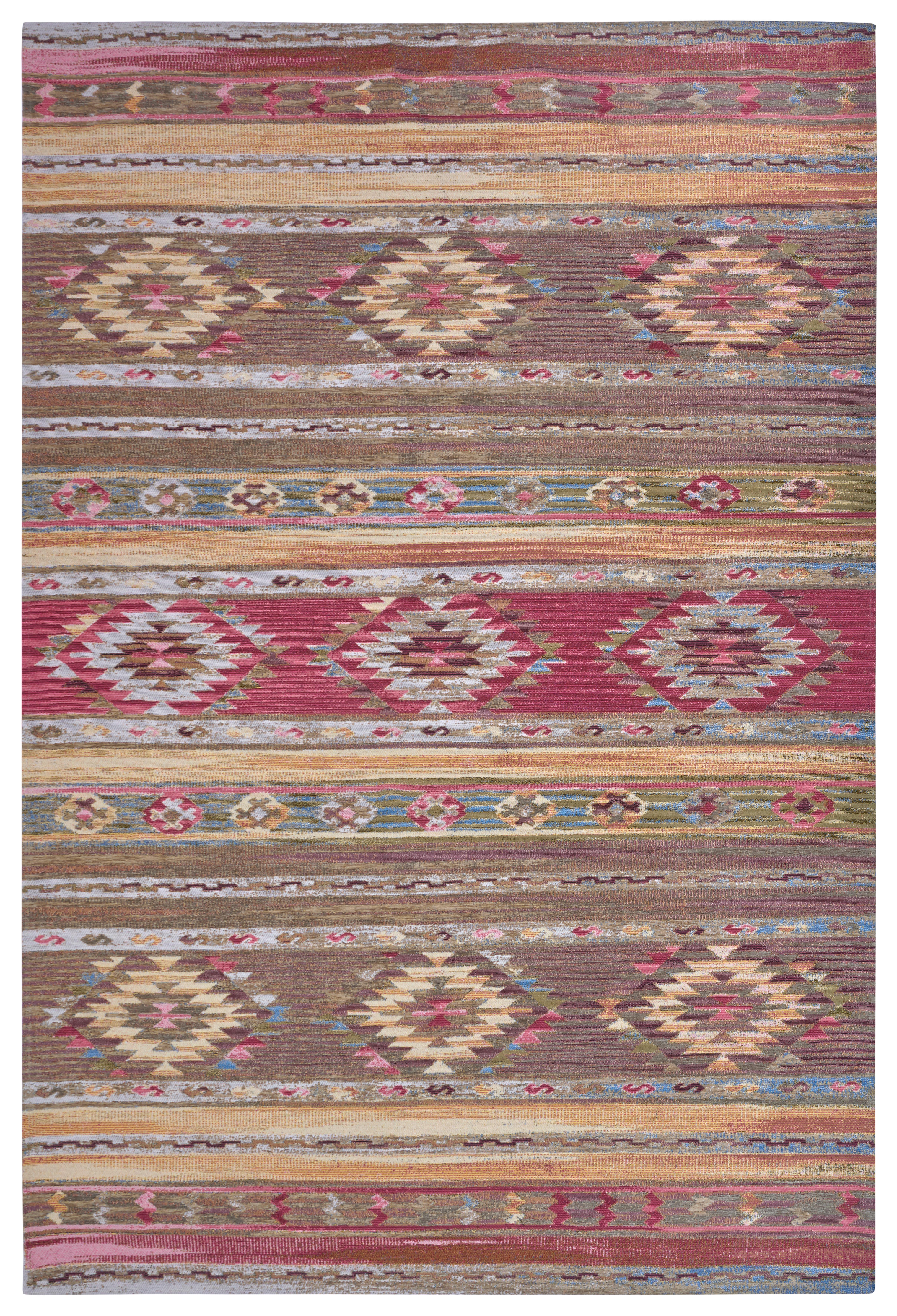 Flachwebeteppich Necla Multicolor ca. 75x150cm - Multicolor, Design, Kunststoff/Textil (75/150cm)