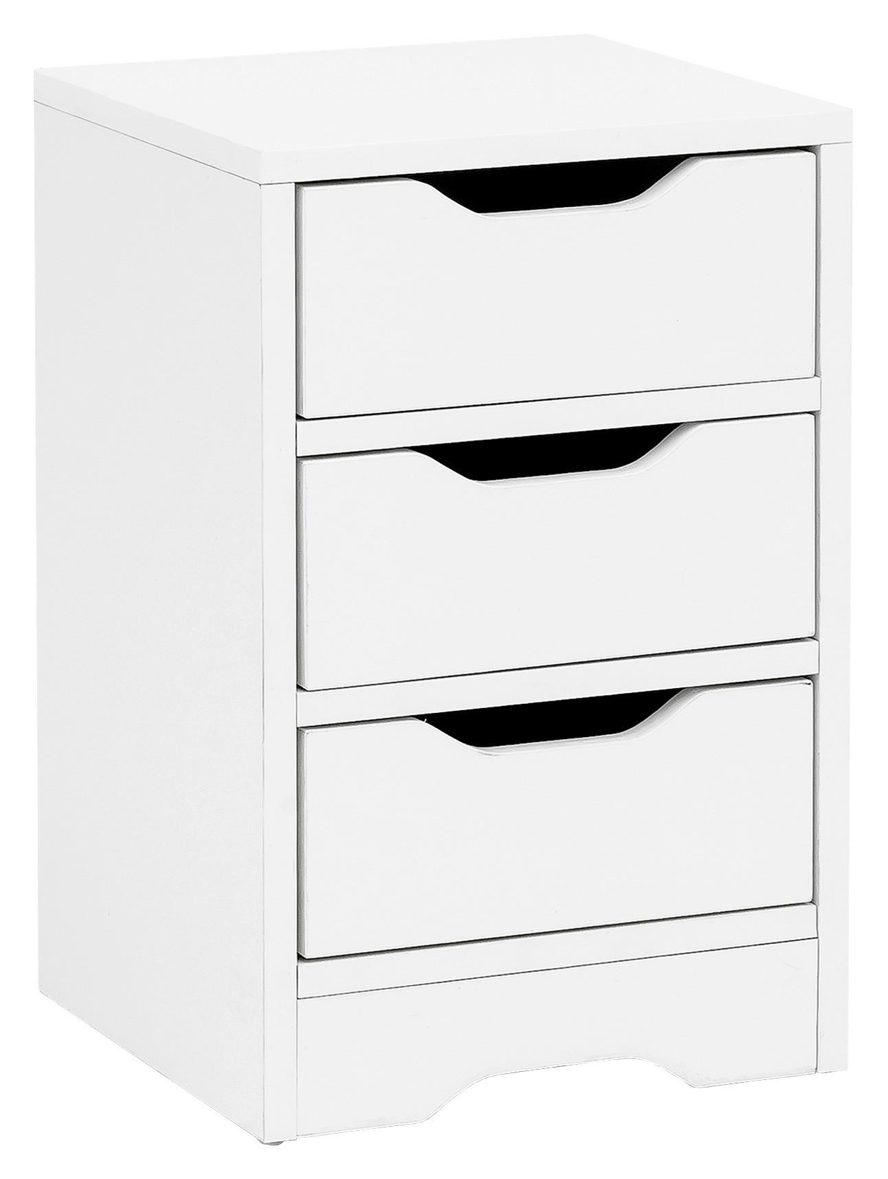 Nočna Omarica Wl5.704, Bela - bela, Moderno, leseni material (31/49/31cm) - MID.YOU