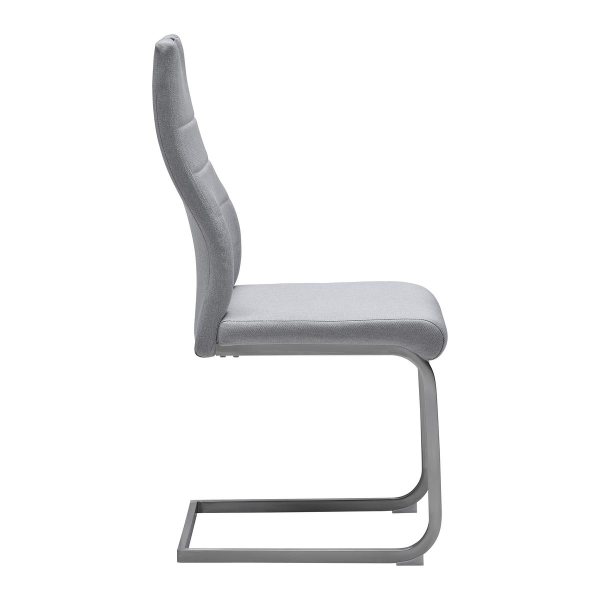 Stolica New York S - siva/boje oplemenjenog čelika, Konvencionalno, metal/tekstil (58/101/44cm) - Modern Living