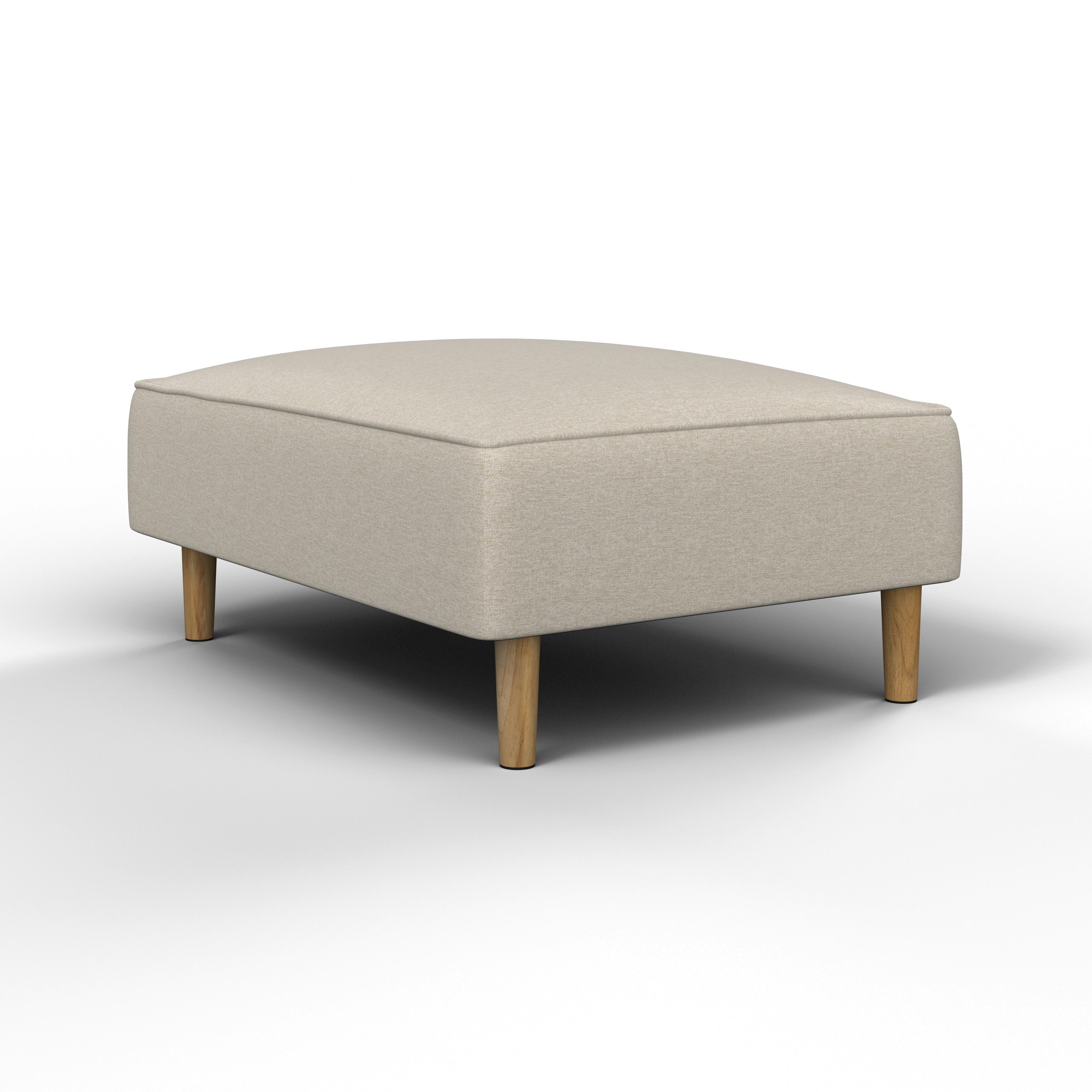 RECAMIERE FANNY - gråbrun/naturfärgad, Modern, trä/textil (154/55/73cm) - Bessagi Home