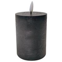 Kerze mit LED Mandy in Schwarz - Schwarz (7,5/10cm) - Premium Living