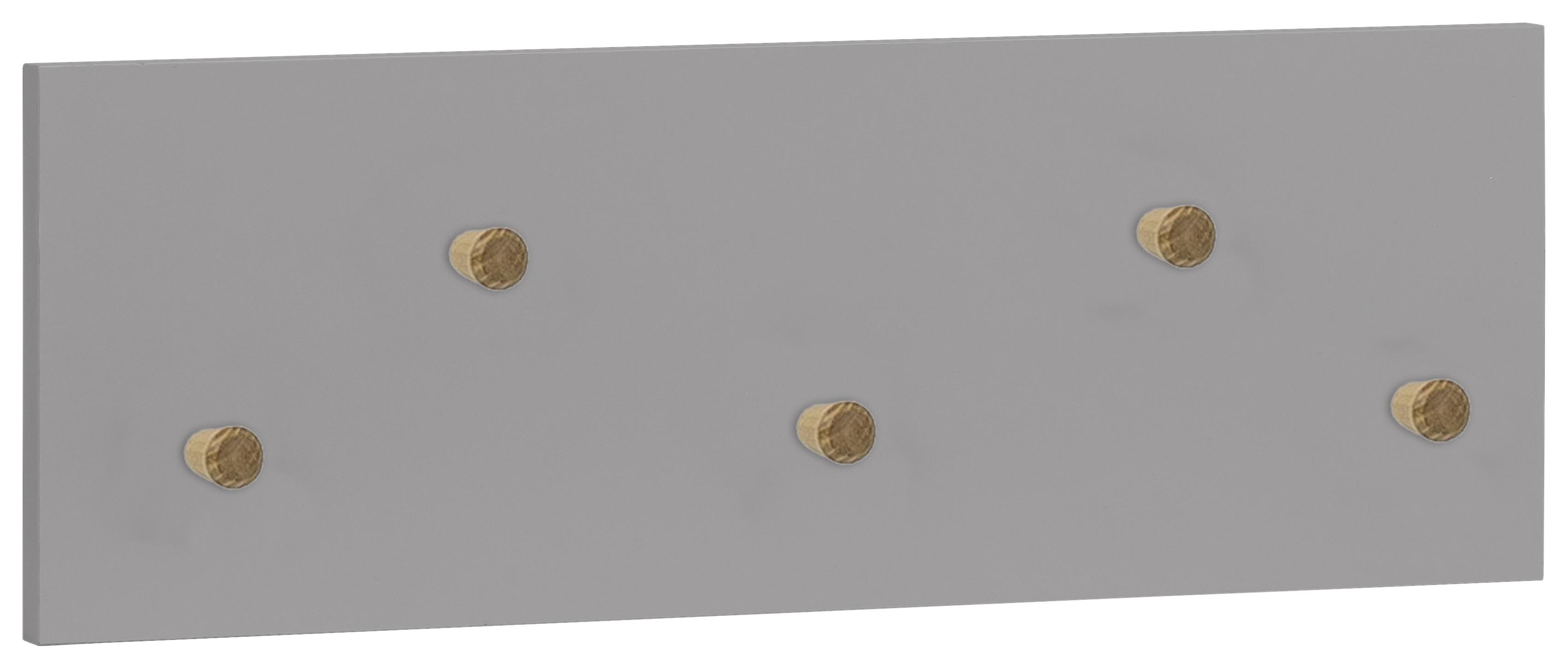 Garderobenleiste "Jonte" , grau - KONVENTIONELL, Holzwerkstoff (55,9/19,5/4,6cm) - MID.YOU
