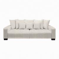 Bigsofa Matteo Creme - Creme/Schwarz, MODERN, Holz (246/93/124cm) - Based