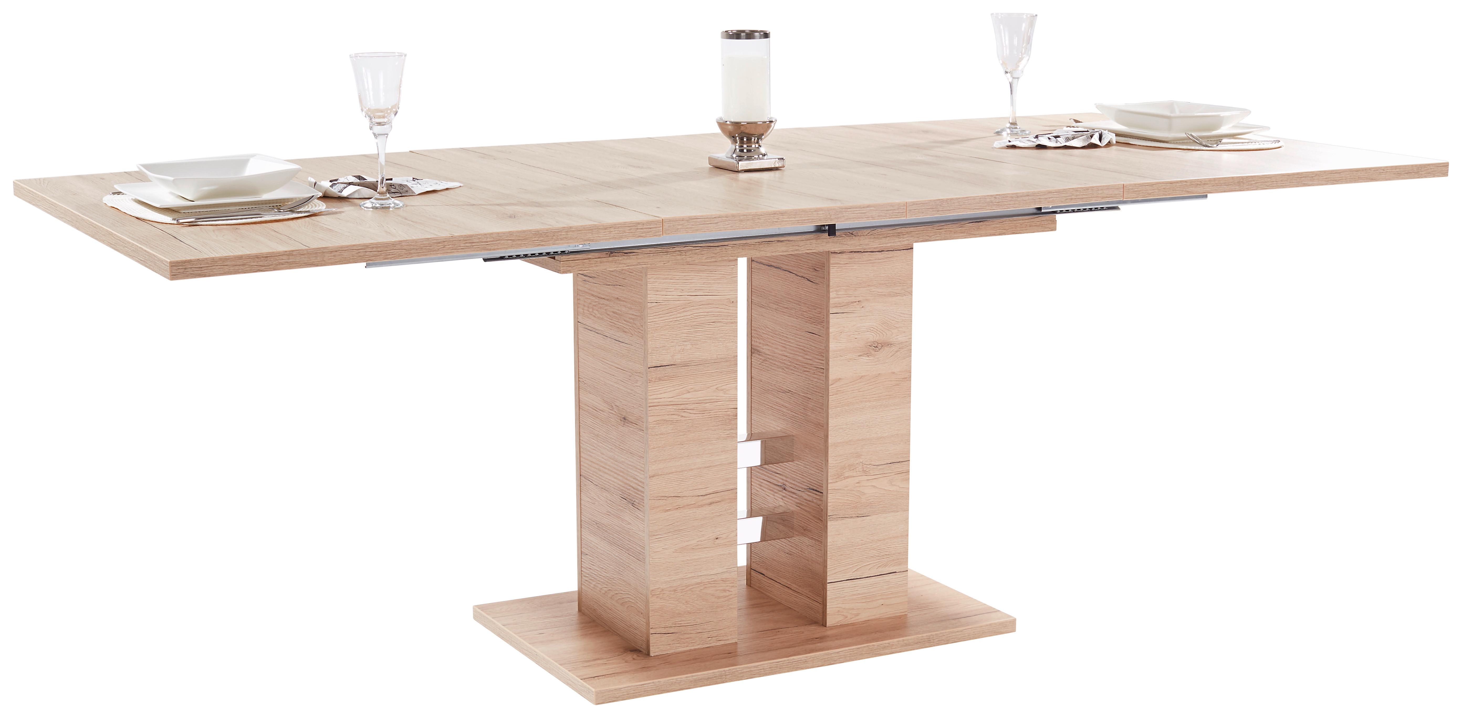 Raztegljiva Miza Helena, Barva Hrasta, 140-220 X 90 Cm - barve hrasta, Konvencionalno, leseni material (140-220/76/90cm) - Mömax