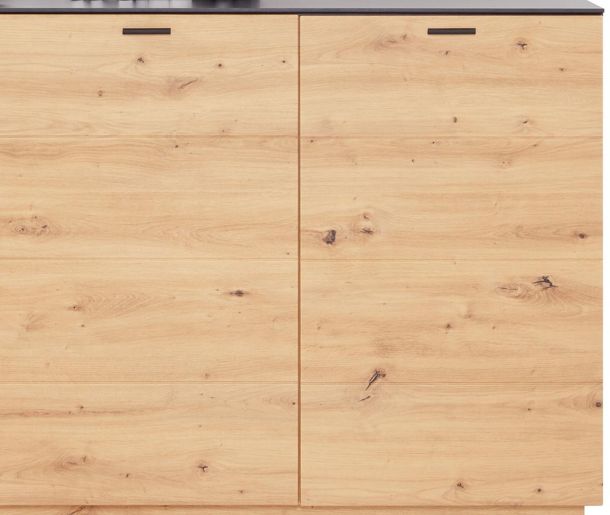 Komoda Tonale - siva/boje hrasta, Moderno, drvni materijal/plastika (159,7/97,8/40cm) - Modern Living