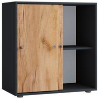 AKTENREGAL LONA L - Honigeiche/Anthrazit, Design, Holzwerkstoff/Kunststoff (70/74/37cm) - MID.YOU