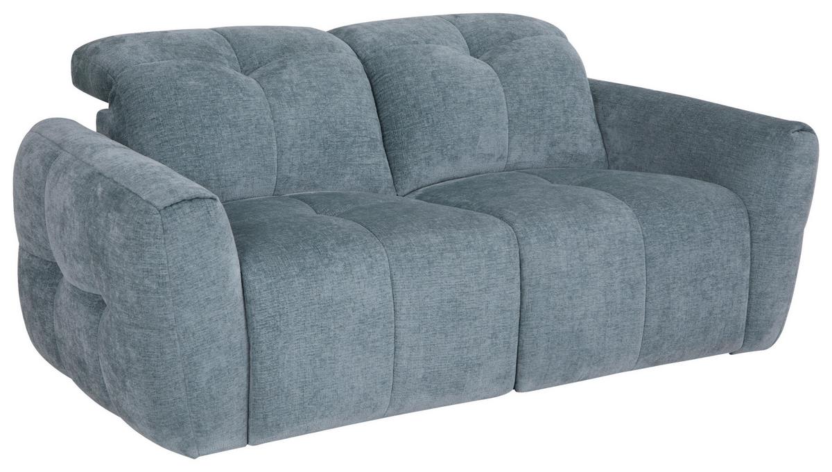 Dvosjed Luna - crna/svijetlo plava, Moderno, drvo/metal (192/80/105cm) - Mömax