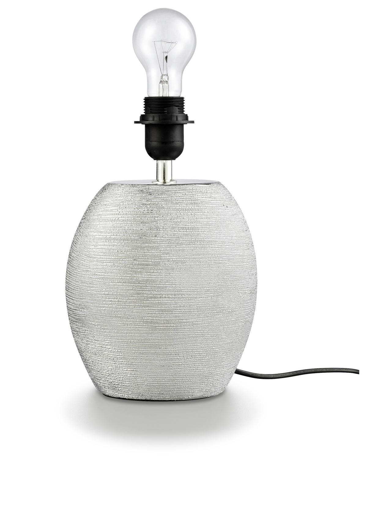 Lámpatalp Solns - ezüst/króm, Modern, kerámia (19/28,5cm) - Modern Living