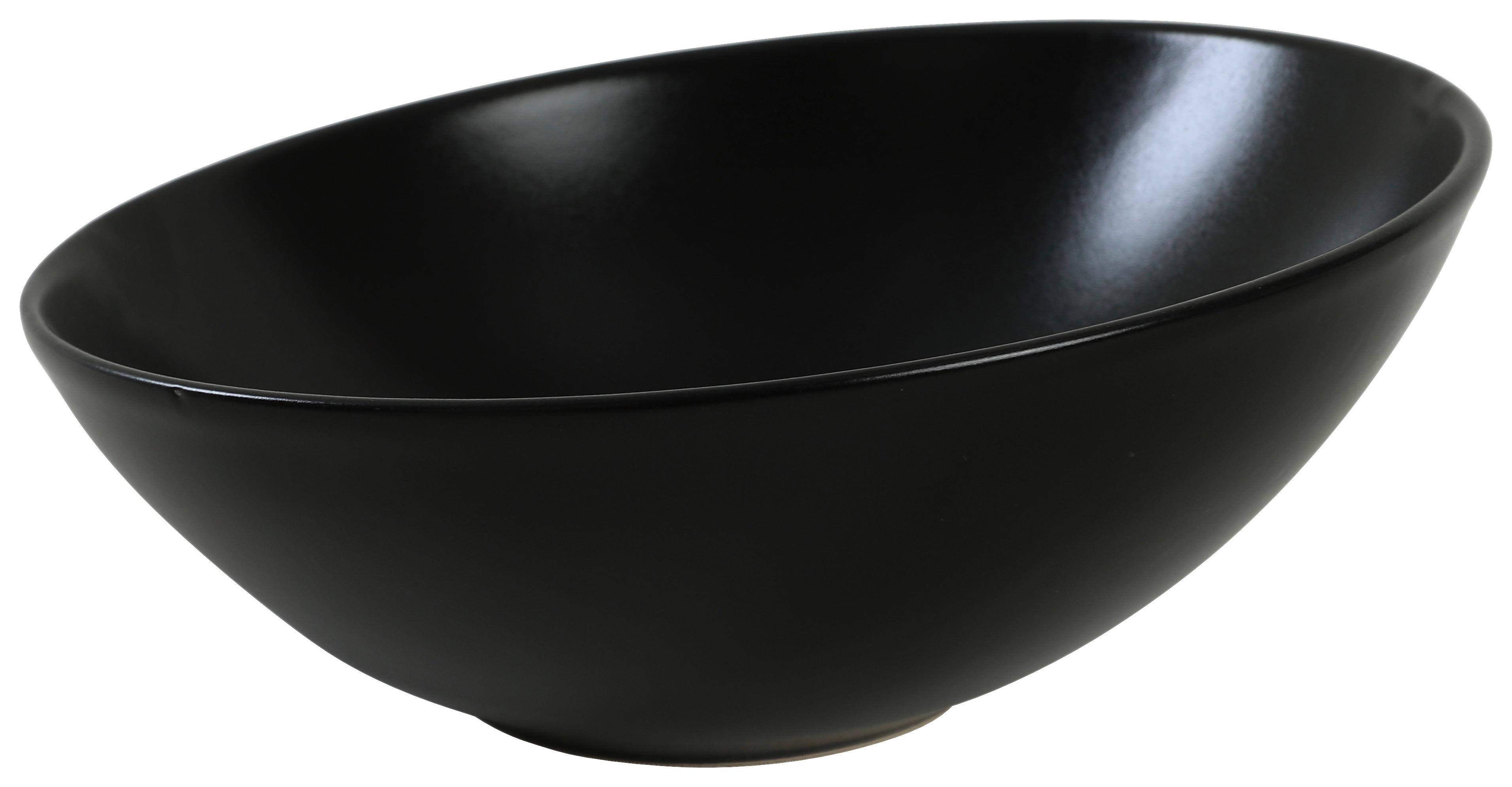 MISKA DO SAŁATY MELLY - czarny, Modern, ceramika (23,1/9,5cm) - Premium Living