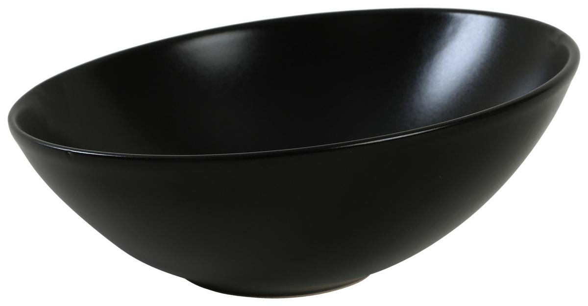 MISKA DO SAŁATY MELLY - czarny, Modern, ceramika (23,1/9,5cm) - Premium Living