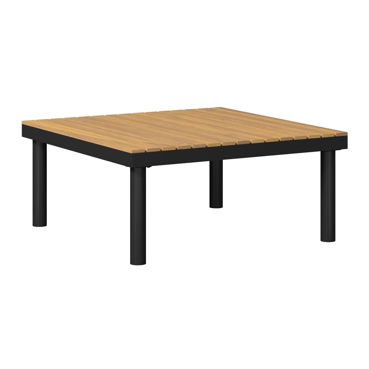 KOMPLET MEBLI TARASOWYCH BORIS - kolor akacjowy/czarny, Basics, metal/drewno (159/273,5cm) - Ambia Garden