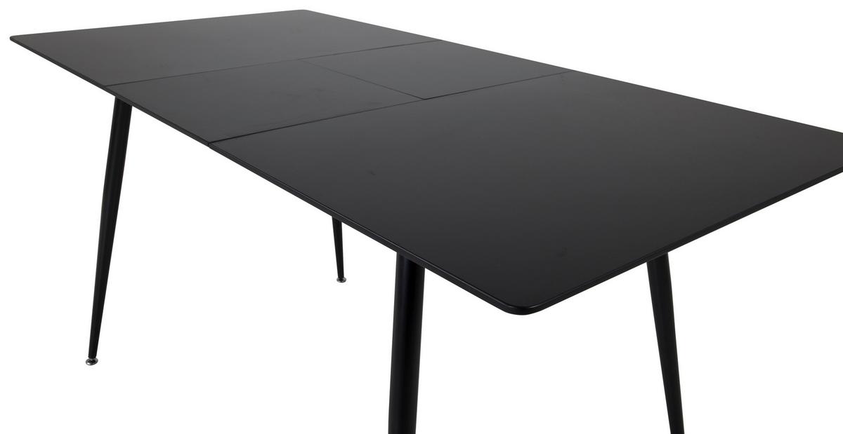 ESSTISCH SILAR - Schwarz, Design, Holzwerkstoff/Metall (120/90/75cm) - Livetastic