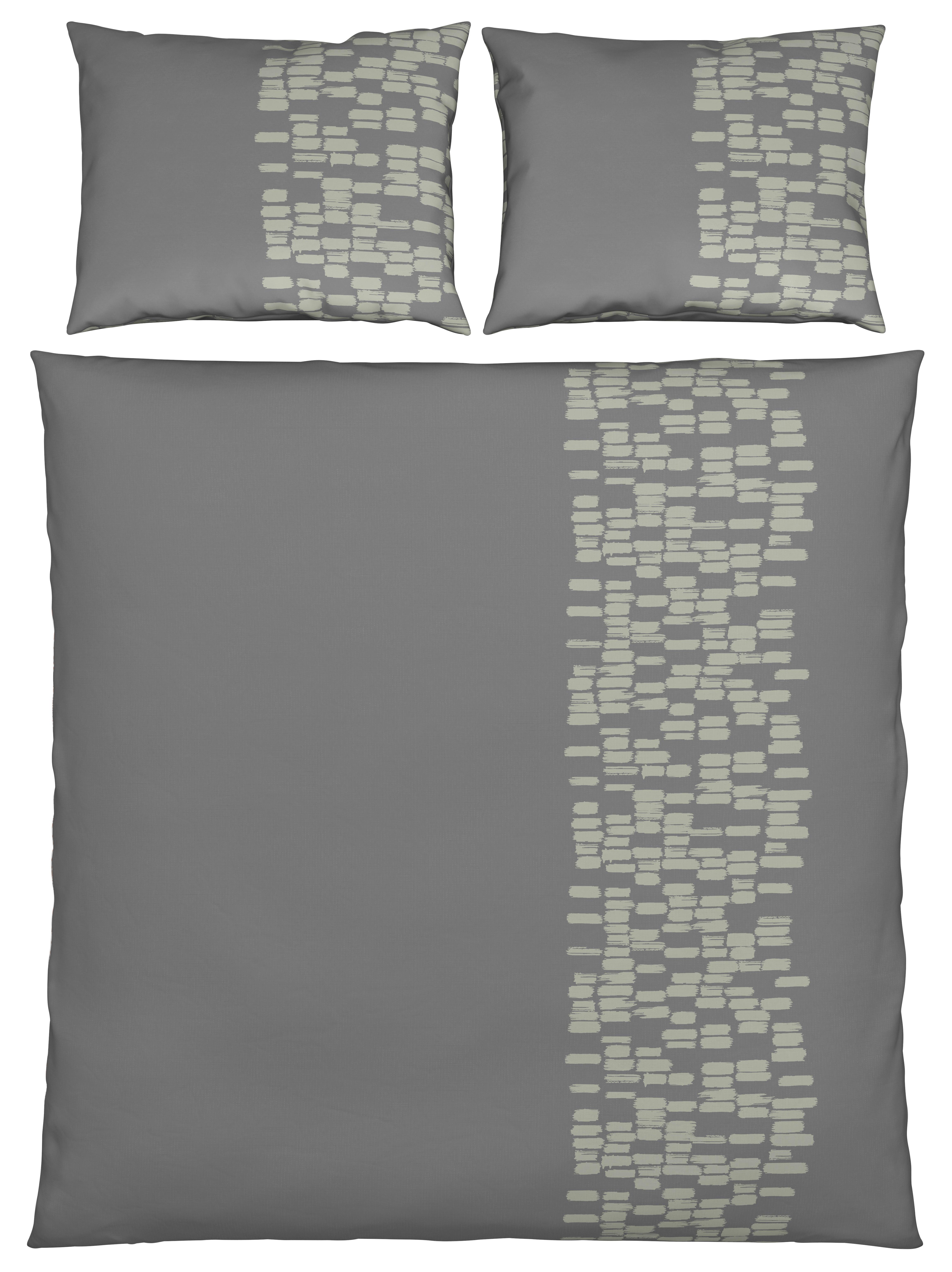 Lenjerie de pat Brush Strokes cca. 200x220/2x50x70 cm - antracit, textil (200/220cm) - Modern Living