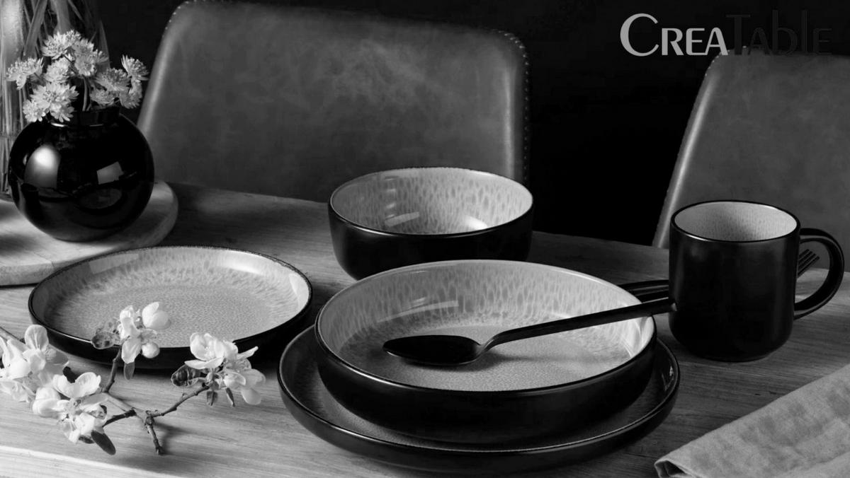 Kombinirani Servis Nordic Fjord Frost, 30-Delni - svetlo siva, Trend, keramika - Creatable