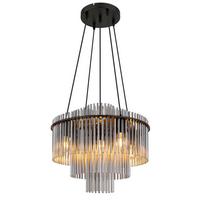 Lampă suspendată Gorley - negru/gri, Basics, plastic/sticlă (50/120cm) - Globo