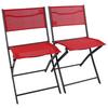 Set Vrtnih Stolov Sumila, Rdeča, 2-Delni - rdeča/črna, Moderno, kovina/tekstil (45/79/46cm) - Ambia Garden