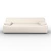 SOFFA SOPHIE - vit/svart, Modern, trä/textil (226/74/89cm) - Bessagi Home