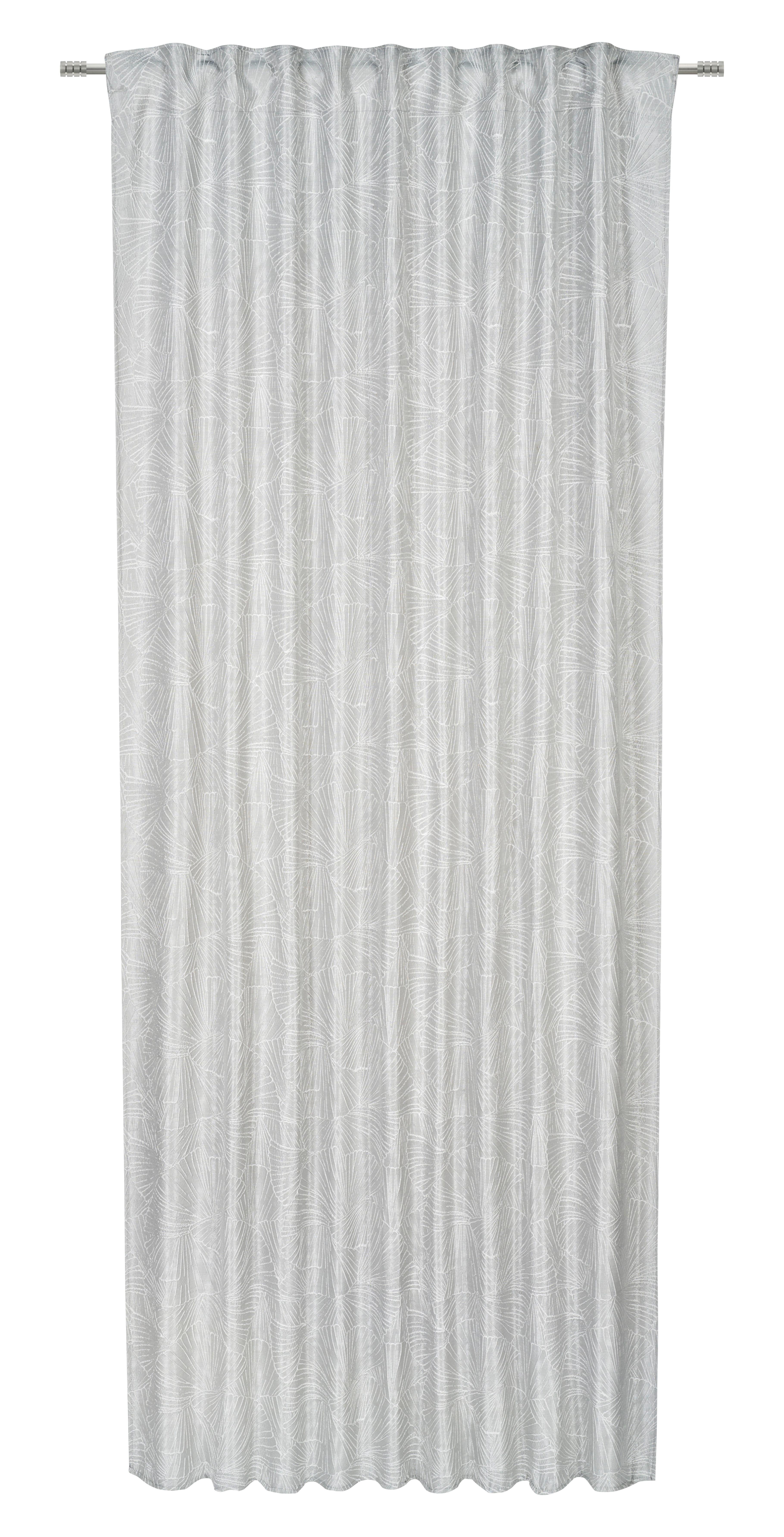 Fertigvorhang Alvis Hellgrau ca. 140x245cm - Hellgrau, ROMANTIK / LANDHAUS, Textil (140/245cm) - Premium Living