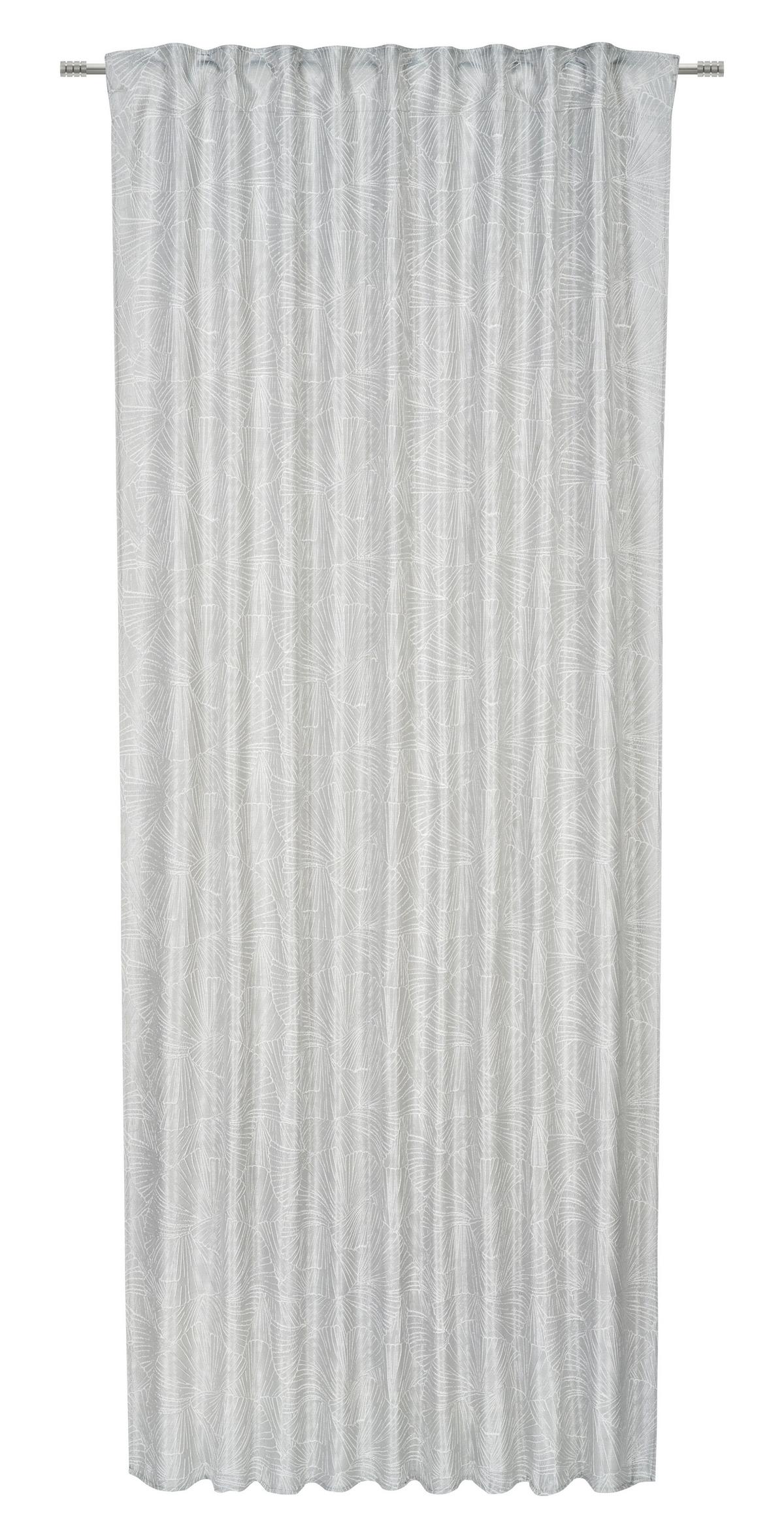 Fertigvorhang Alvis Hellgrau ca. 140x245cm - Hellgrau, Romantik / Landhaus, Textil (140/245cm) - Premium Living