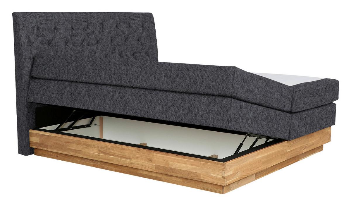 Boxspringbett Marie in Anthrazit ca. 180x200cm - Anthrazit, Holz/Kunststoff (180/200cm) - Zandiara