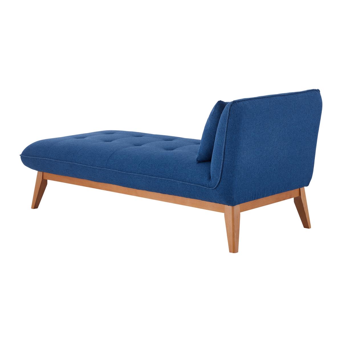 Relaxliege Liza Blau Webstoff - Blau, MODERN, Holz/Textil (129/85/78cm) - Bessagi Home