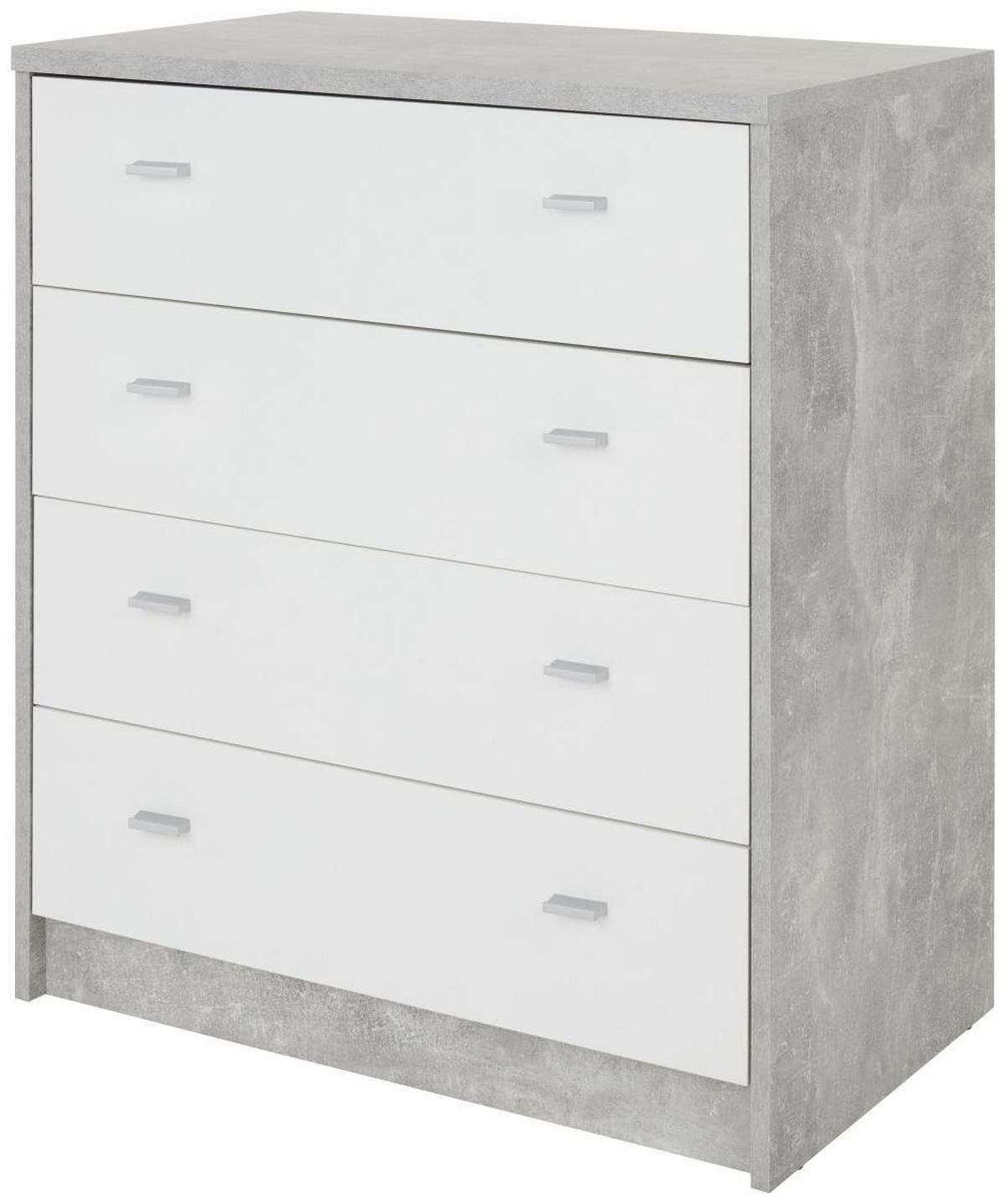 Komoda 4-you New, Siva, Bela - barve kroma/siva, Moderno, leseni material (74/85,4/44,5cm) - Mömax