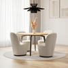 STOL MED ARMSTÖD VITTORE - beige/cremefärgad, Modern, metall/trä (56/83,5/62cm) - Bessagi Home