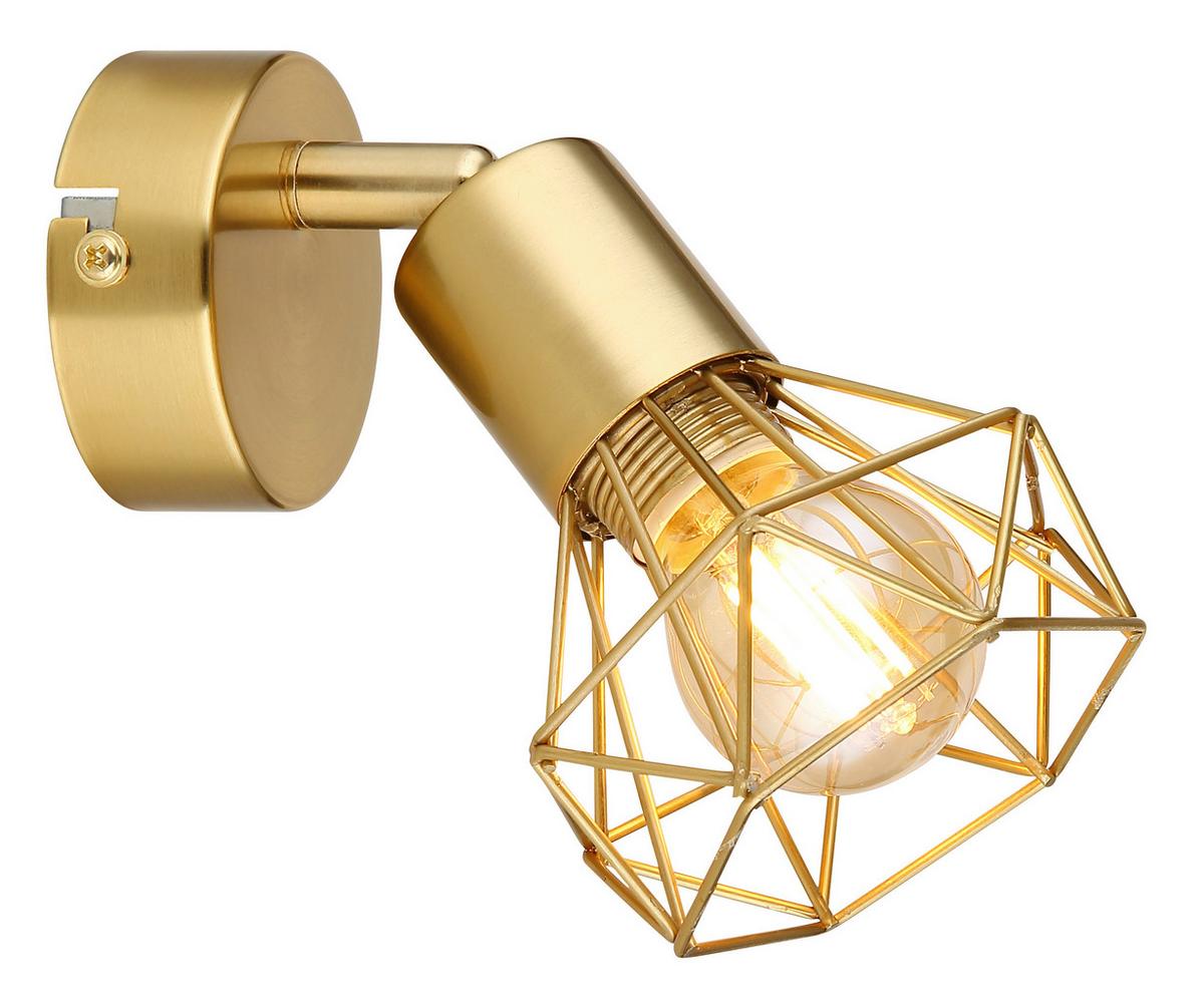 Reflektor Xara I - zlate barve, Design, kovina (8/13/13,5cm) - Globo