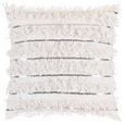 Zierkissen Janis in Weiß, ca. 45x45cm - Silberfarben/Weiß, LIFESTYLE, Textil (45/45cm) - MÖMAX modern living