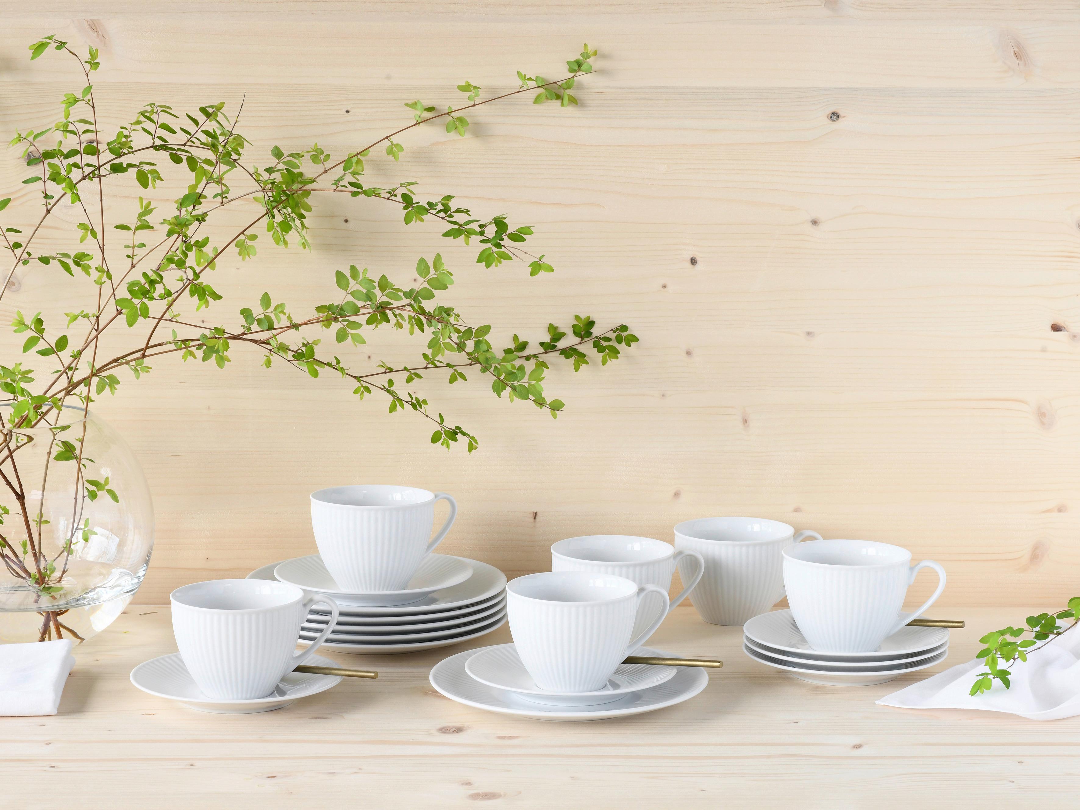 Kavni Servis Valencia, 18-Delni - bela, Design, keramika - Creatable