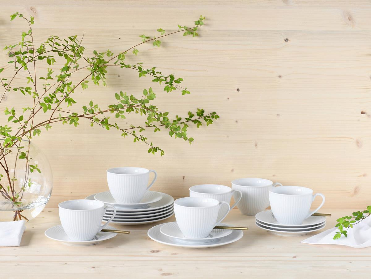 Kavni Servis Valencia, 18-Delni - bela, Design, keramika - Creatable