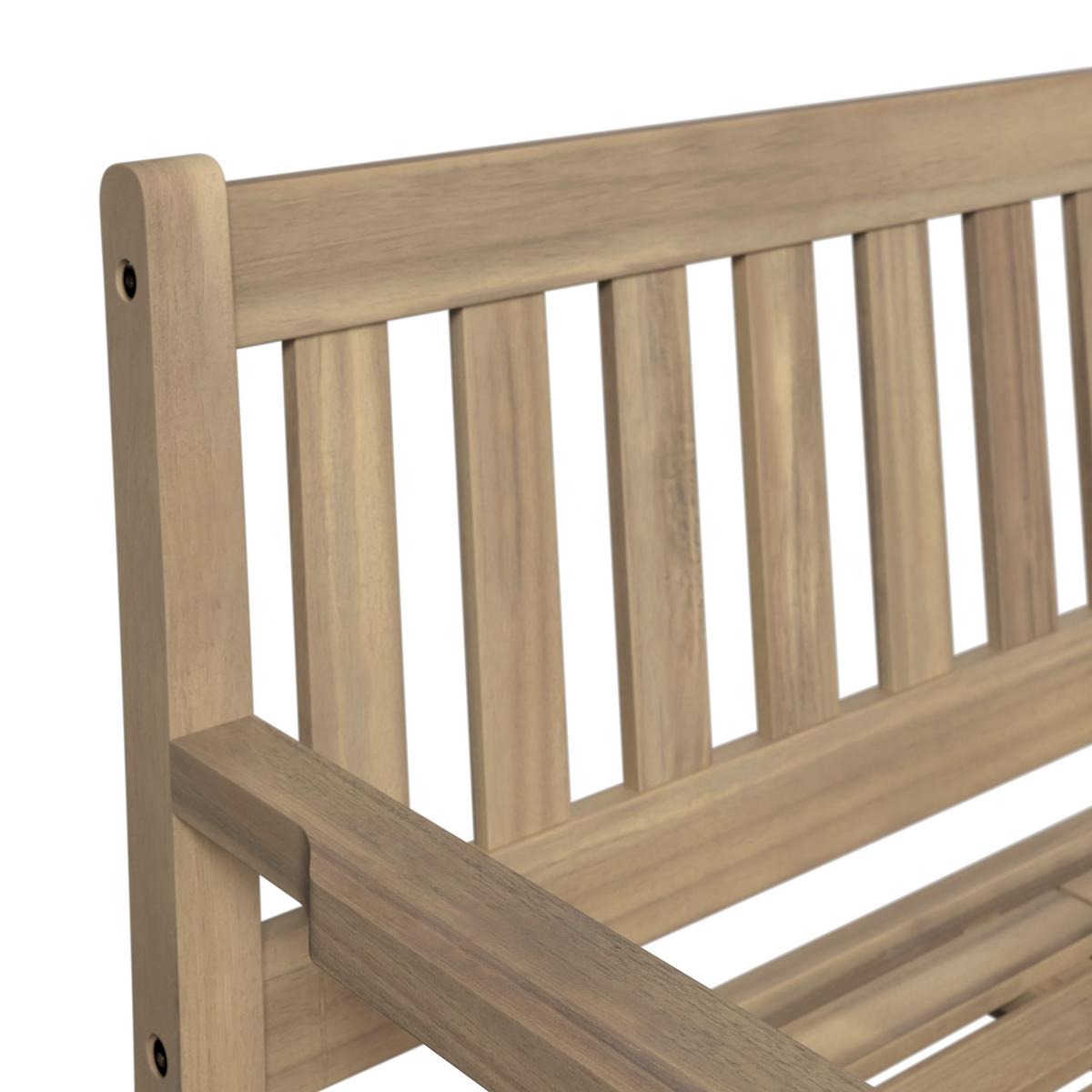 Gartenbank Denis Akaziefarben ca. 156x90x60cm - Akaziefarben, Natur, Holz (156/90/60cm) - Mömax