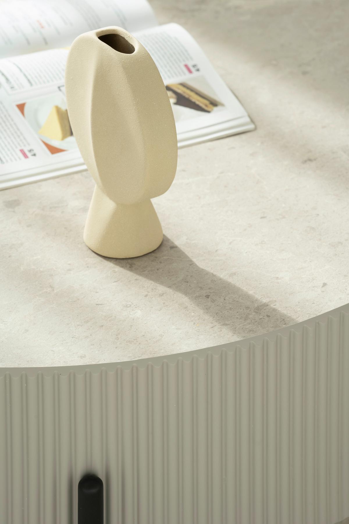 Blanche Stolić - siva/crna, Design, drvni materijal/metal (80/40cm) - Premium Living