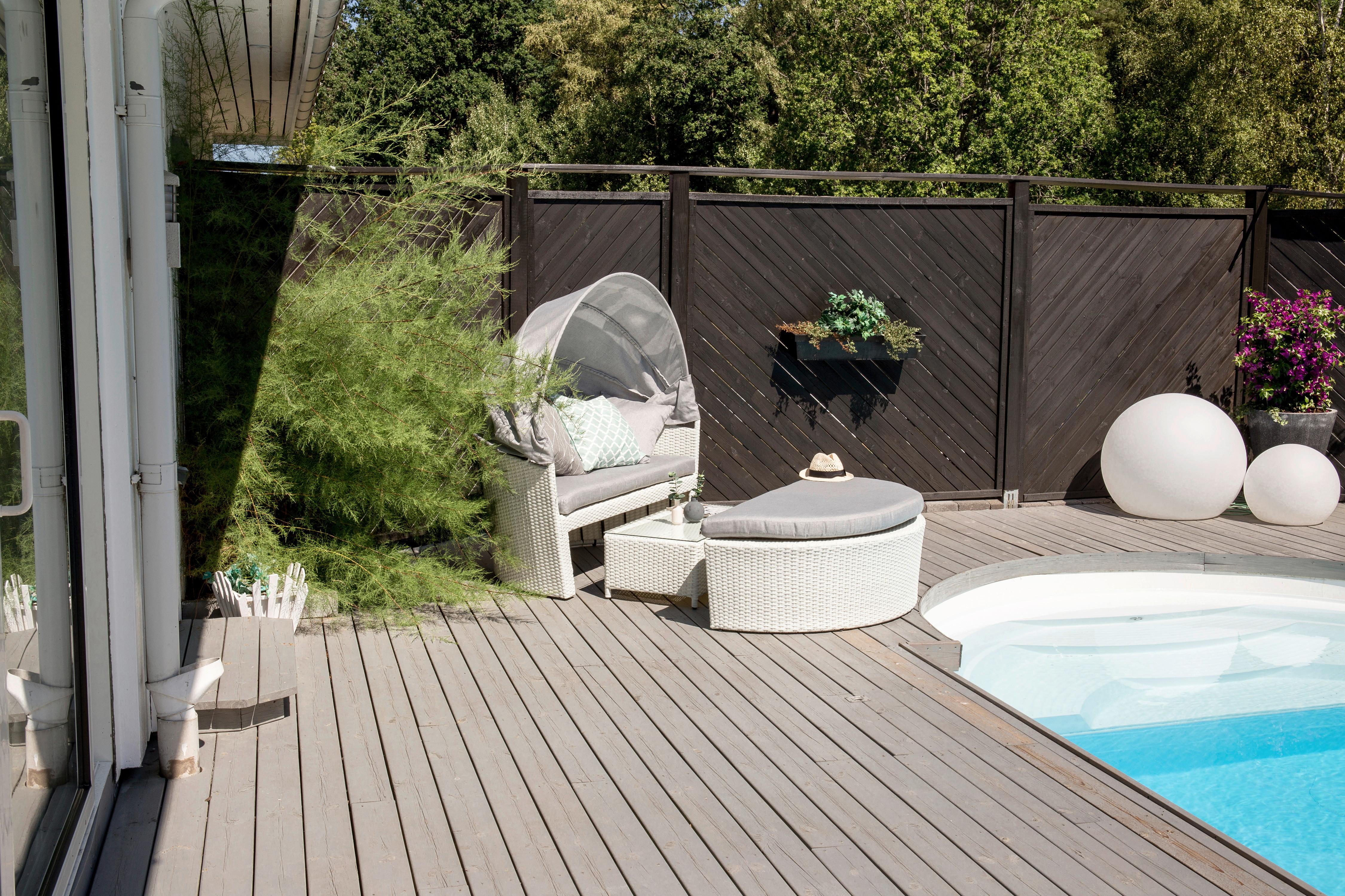Sonneninsel Padova ca. 153x72x76 cm Weiß - Weiß, KONVENTIONELL, Kunststoff (153/72/76cm) - Gardenson